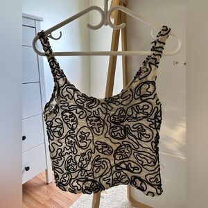 EUC - Zara embroidered tank top - small